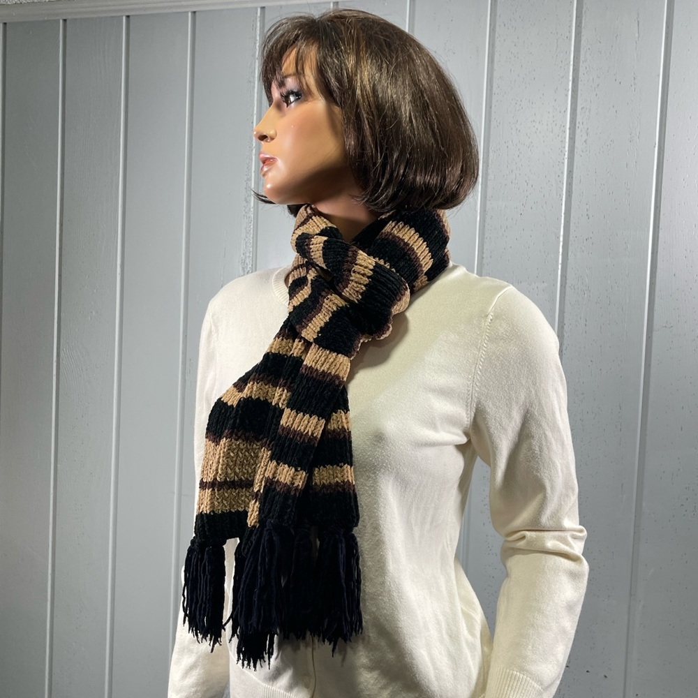 *Outbreak Women's  Winter Fringe Hem Striped Scarf